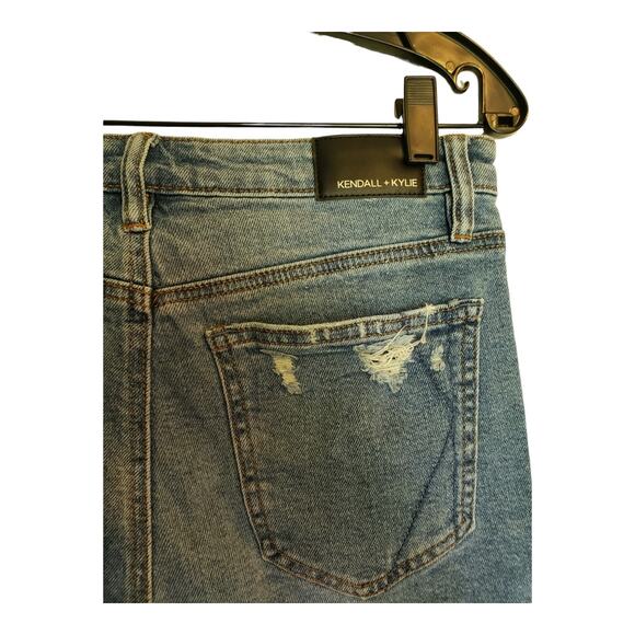 Women’s Jean Shorts Kendall Kylie Size 7 The Icon Short Asymmetrical Fly 28 - Picture 5 of 11